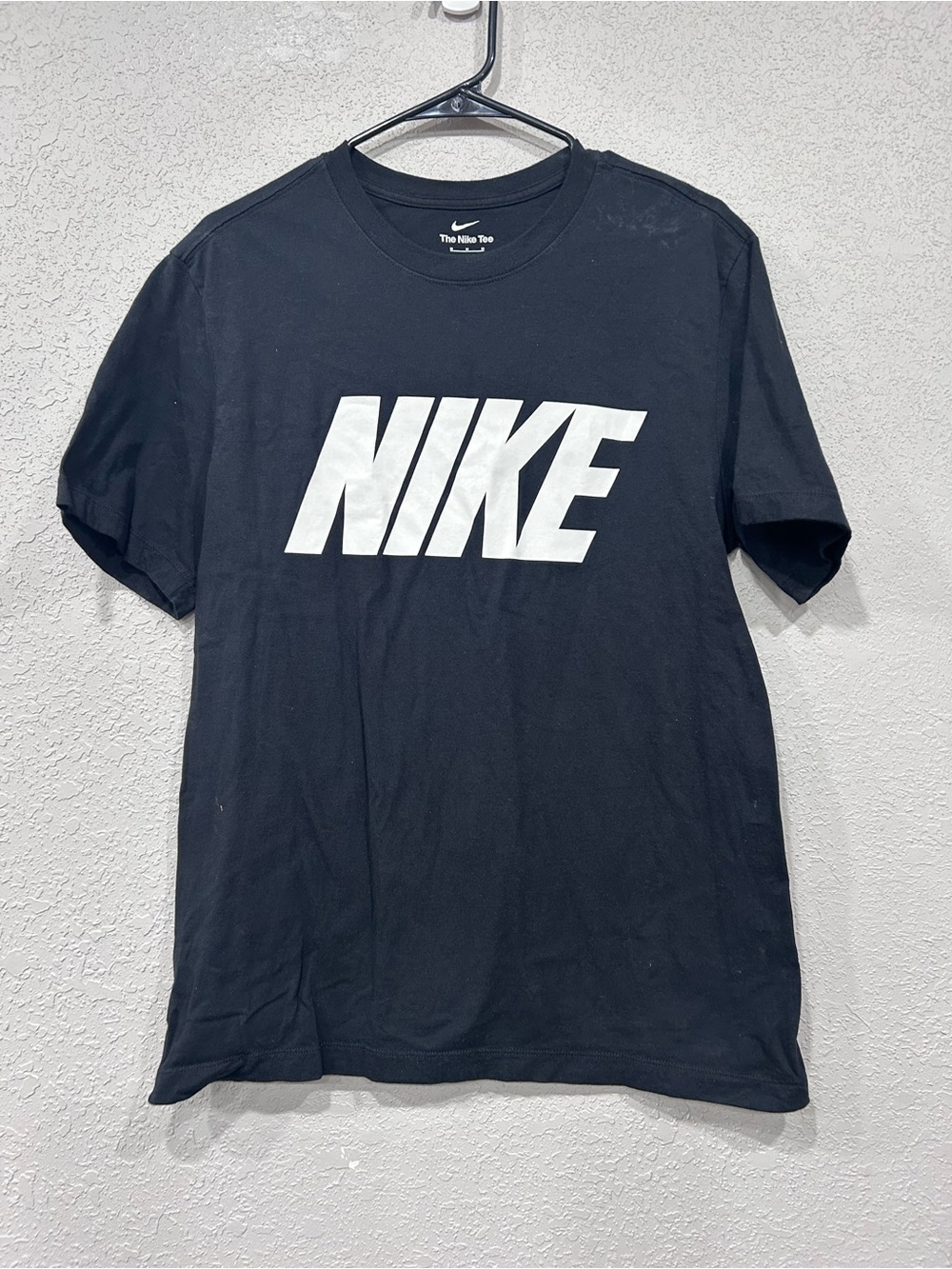 Nike Black Short-Sleeve Tee with White Logo